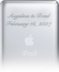 Engraved iPod Wedding Photo